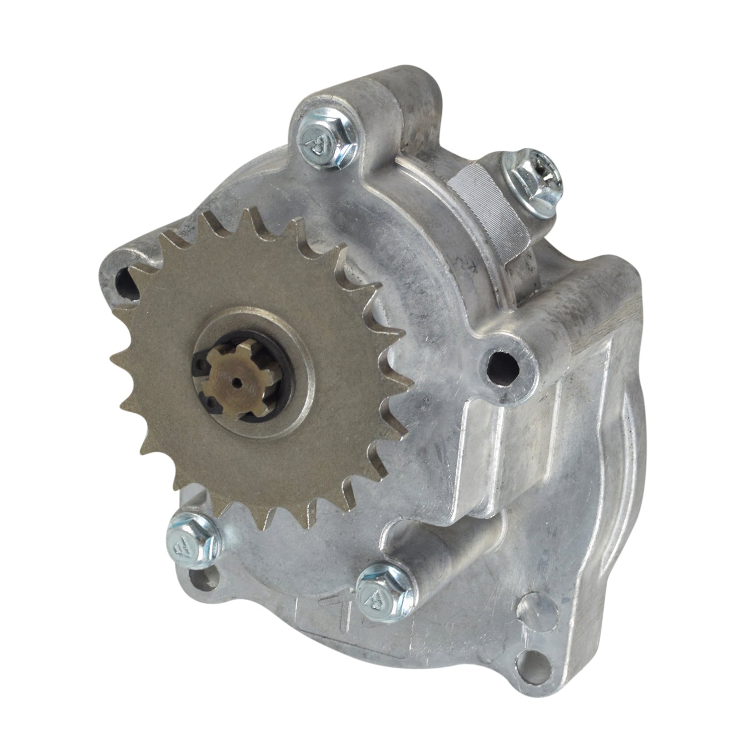 Standard Scooter Transmission w/20-Tooth (8mm 05T) Chain Sprocket features a close-up of a metal gear, highlighting its detailed teeth and central hole, suitable for various gas scooters and mini-choppers.