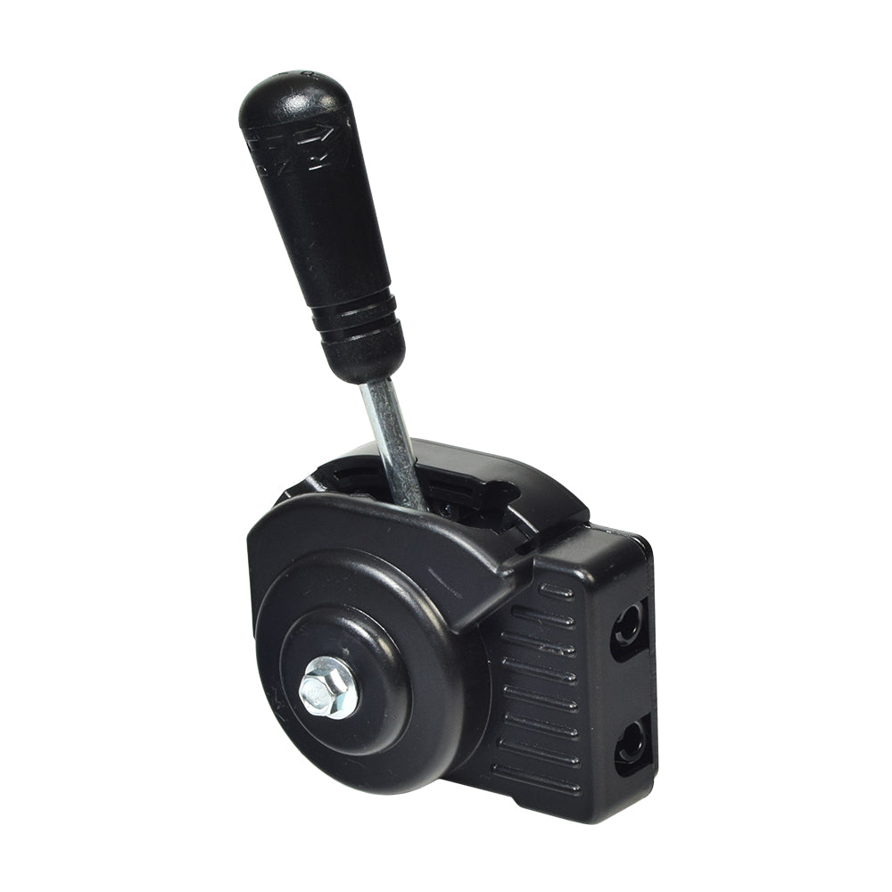 Reverse Gearbox Shifter Lever for Go-Karts featuring a black plastic handle and a metal lever, designed for shifting into forward, neutral, and reverse on most go-karts and dune buggies.