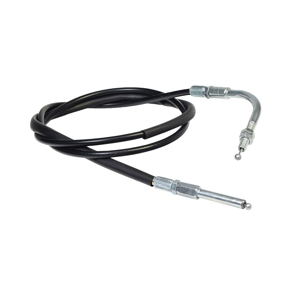 62 Reverse Gearbox Cable with Ball Ends for Go-Karts with 150cc GY6 Engines, featuring black cable with silver ends and elbow noodle, suitable for various go-kart and dune buggy models.