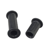 Handlebar Grip Set for the Hyper HPR 350 Electric Motorcycle, showing one full-length and one half-length black rubber grip designed to replace worn-out handlebar grips for improved safety and control.