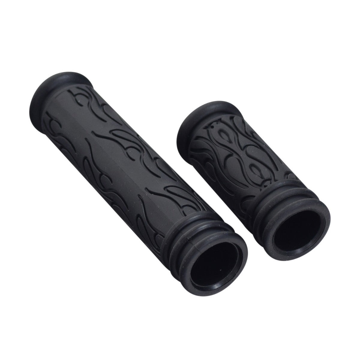 Handlebar Grip Set for Currie Scooters, featuring a close-up of black handlebars with a textured pattern, compatible with Schwinn, IZIP, eZip, and Mongoose scooter models.