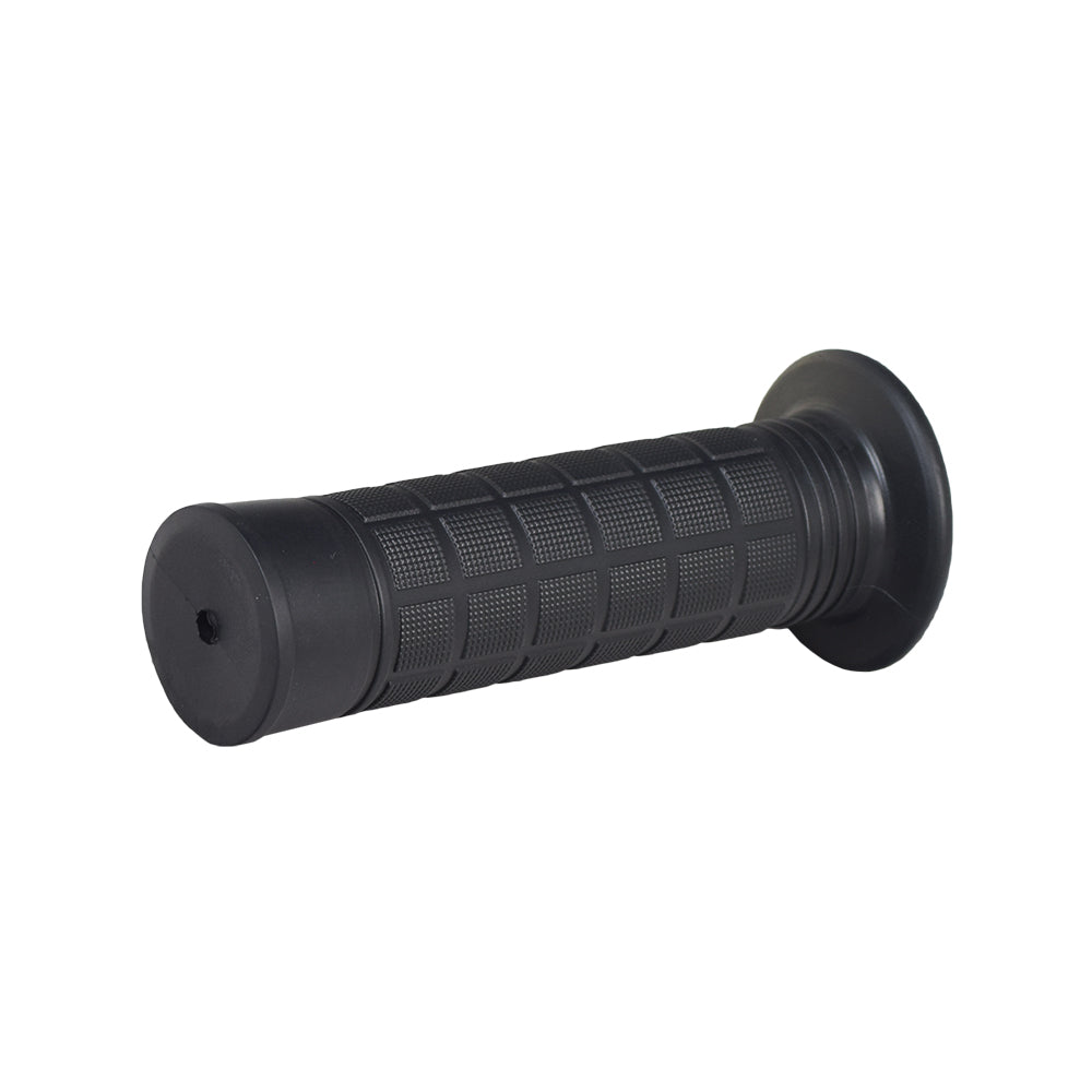 Left Handlebar Grip for Baja Mini Bike MB165 & MB200 (Baja Heat, Mini Baja, Baja Warrior), featuring a black cylindrical grip with a textured rubber surface for secure handling.