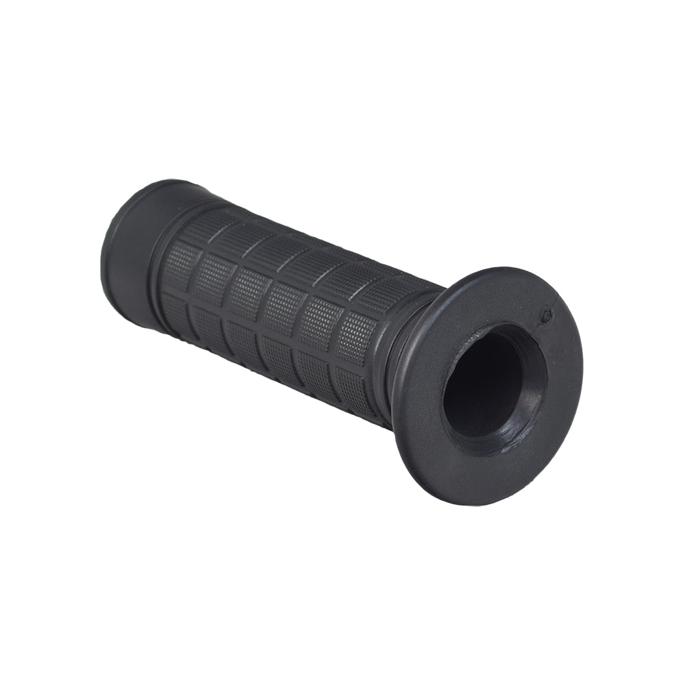 Left Handlebar Grip for Motovox Pit Bikes and Motovox MBX10, MBX11, & MBX12 Mini Bikes, featuring a close-up view of the black grip with a hole for attachment.