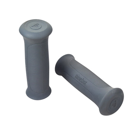 Handlebar Grip Set for the Ninebot ZING E10 eKickScooter featuring a pair of textured grey rubber hand grips with molded-in interior ridges to prevent slipping, shown on a white background.