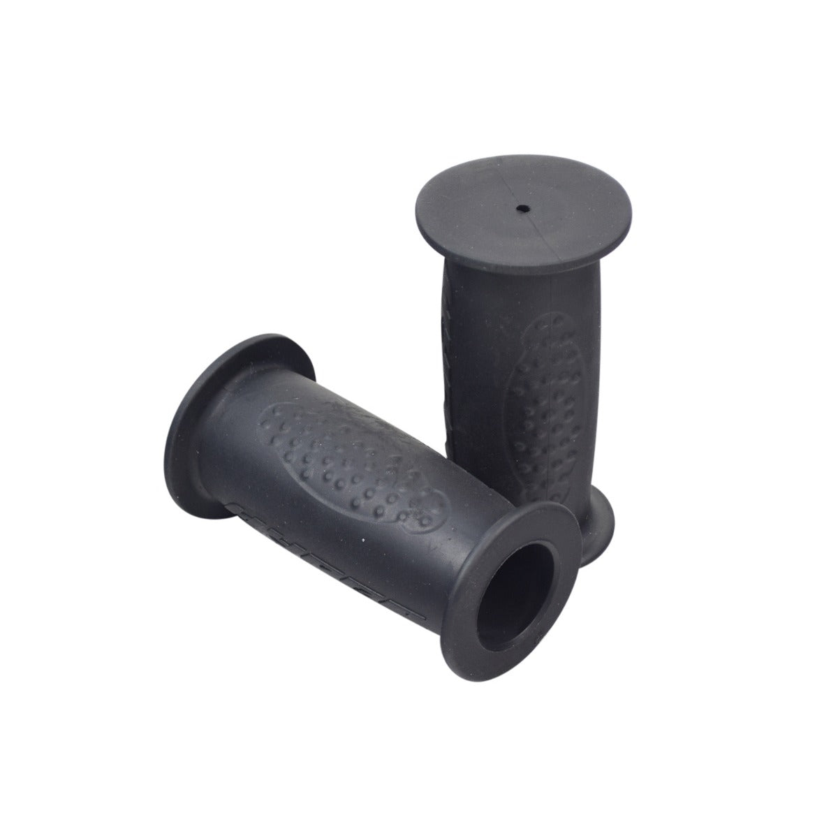 Handlebar Grip Set for the Hyper Toys 12 Volt Jammer Electric Scooter, featuring two textured black grips with flanged ends, designed for a secure hold and a universal 7/8 bore for compatibility.