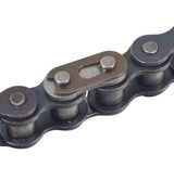 48 Link #530 Chain for 150cc - 250cc Go-Karts & Dune Buggies, showcasing close-up details of sturdy metal links suitable for larger displacement vehicles by Kandi, Hammerhead, Roketa, and TaoTao.