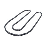 420 Open Loop Chain with Master Link for Honda Super Cub C100, Little Honda PA50, and Passport C70; visible as a black chain on a white background, ready to be cut to desired length.