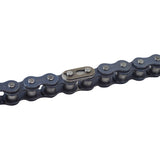 90 Link 420 Chain with visible metal links and screws, ideal for pit bikes, gas scooters, motorcycles, ATVs, go karts, and dirt bikes. Perfect replacement for Baja MB165 or MB200 Mini Bike.