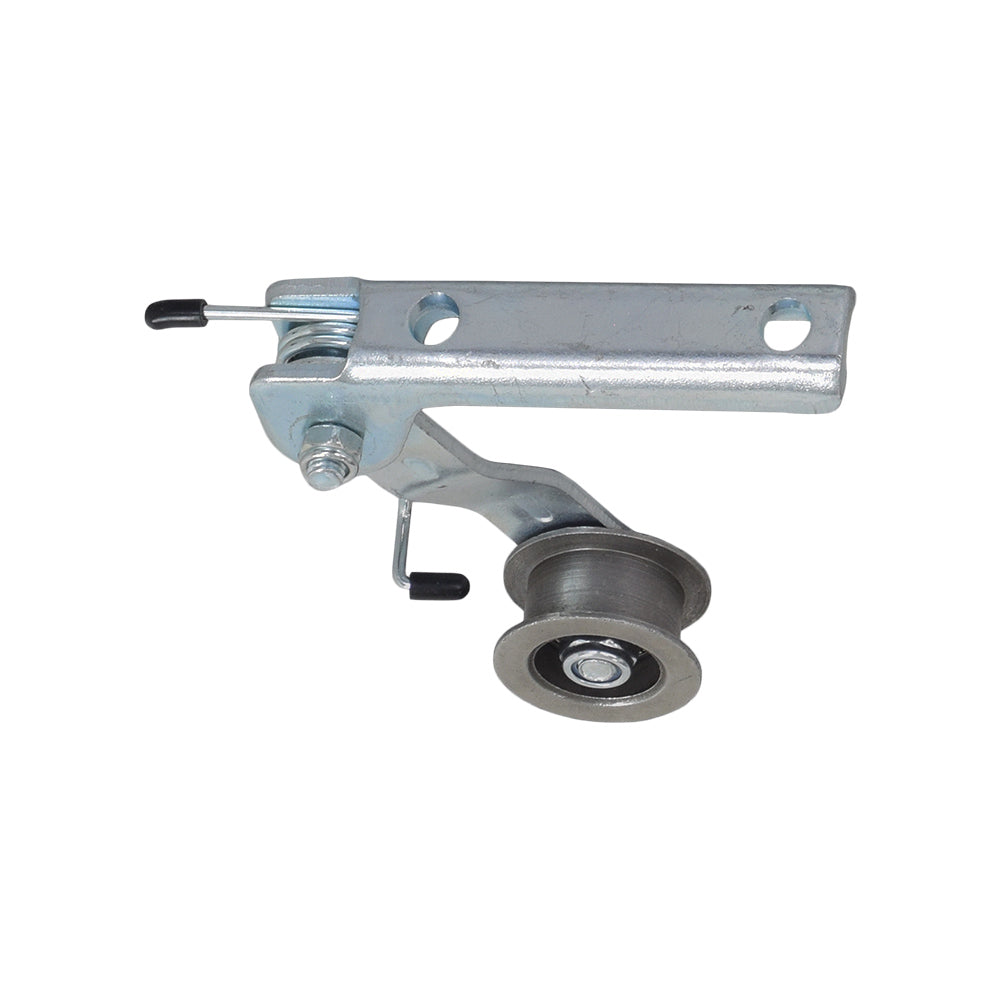 Chain Tensioner with Springs for Razor MX350 and MX400 Dirt Rocket, featuring a metal roller and pulley mechanism, essential for maintaining proper chain tension and preventing chain slippage during rides.