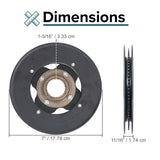 Rear Sprocket, Freewheel, & Chain Plate Guides for the Razor MX500, MX650, RSF350, & SX500 Dirt Rocket, featuring a circular metal object with a hole in the center and mechanical components.