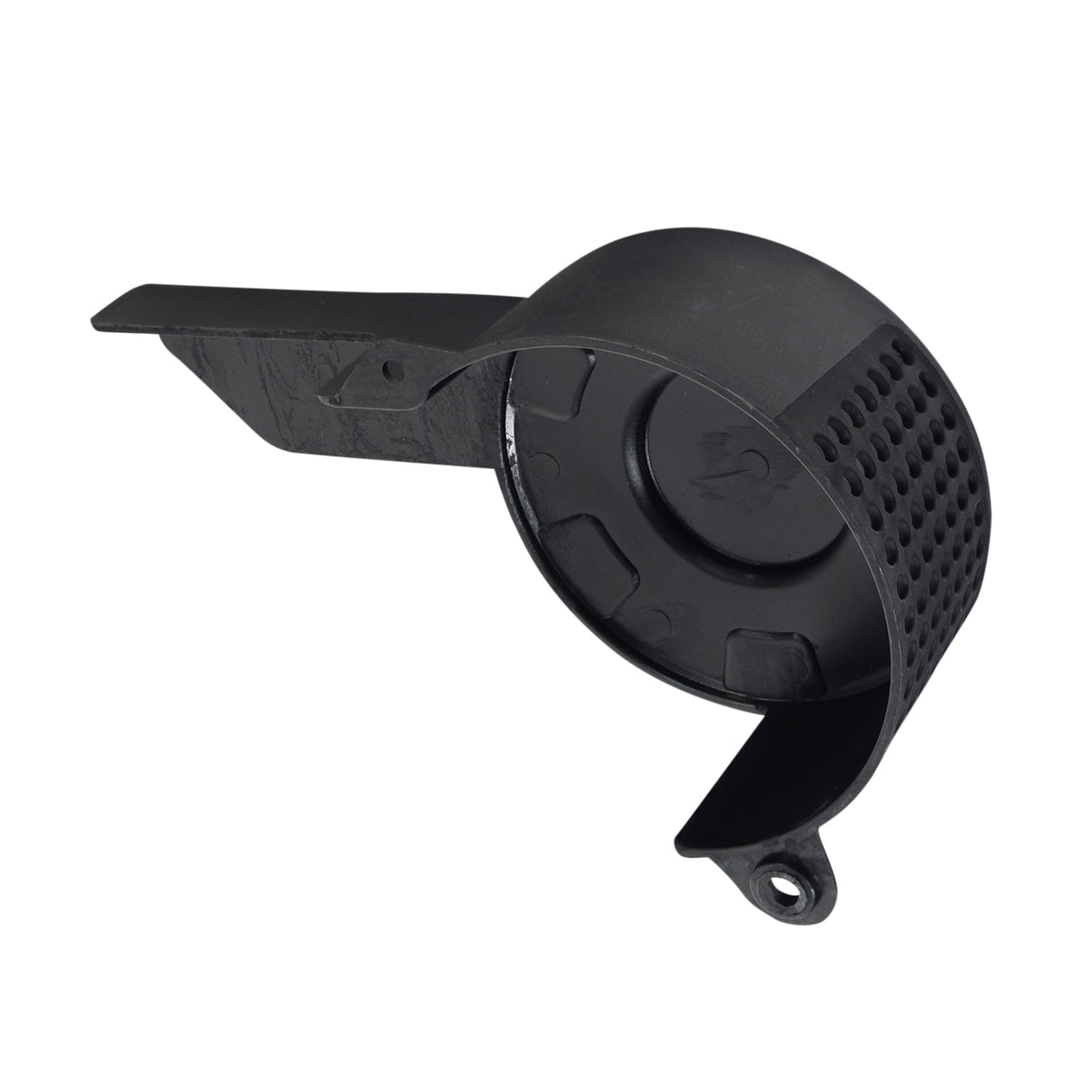 Clutch Chain Cover for Baja Doodle Bug (DB30R) mini bike, featuring a black metal piece with a hole, designed for durability on rough terrain.