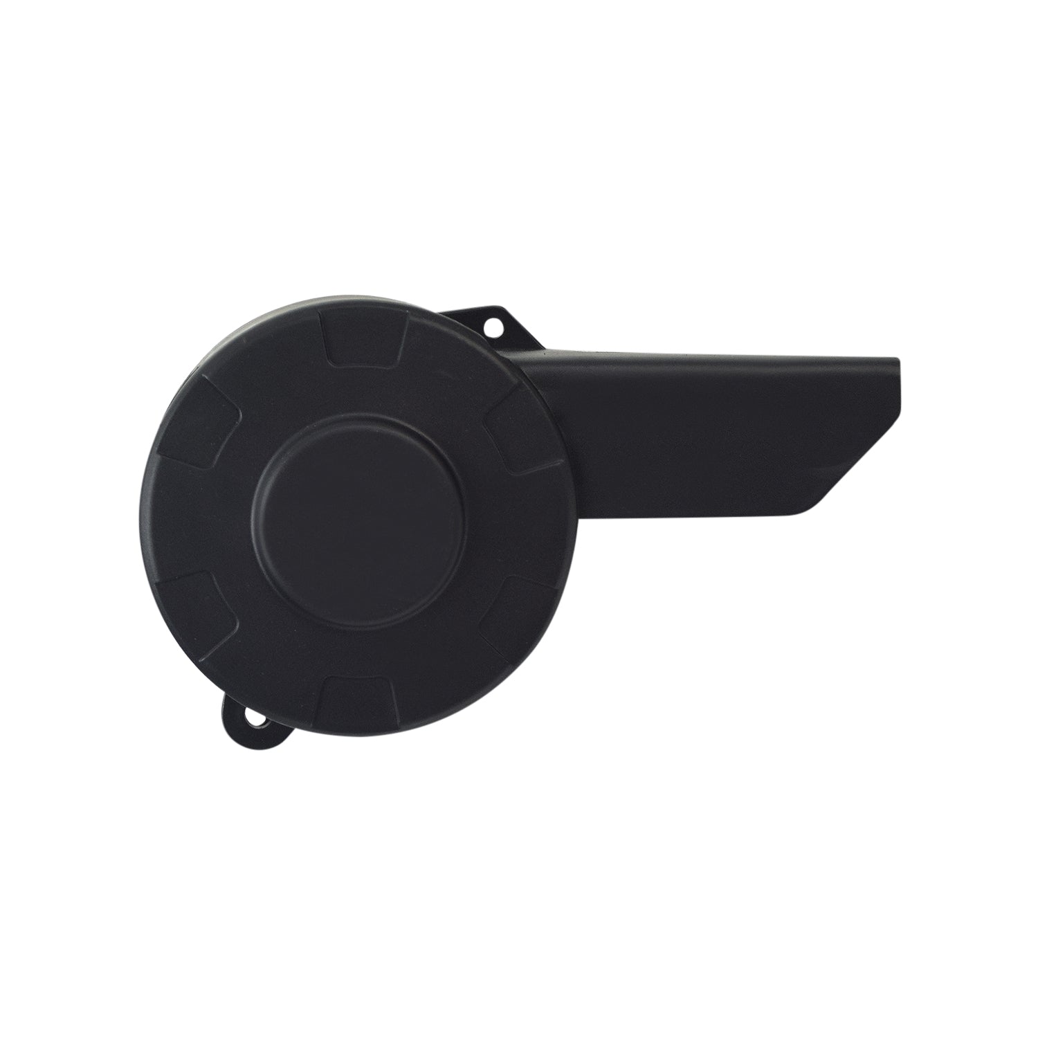 Clutch Chain Cover for Baja Doodle Bug (DB30R) mini bike, featuring a black plastic cover with a round lid, designed to protect the drive clutch from dirt and debris.