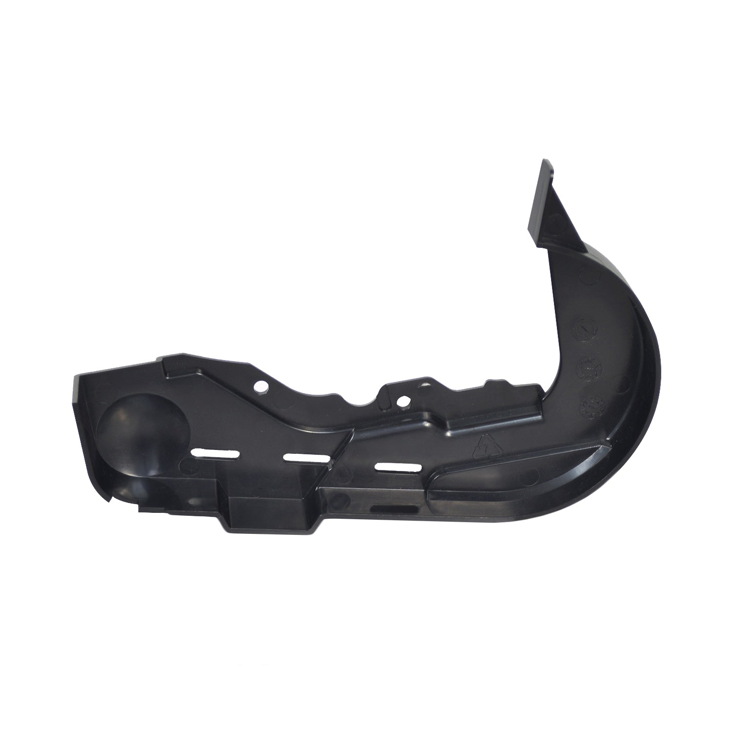 Chain Guard for the Razor E100/E125, E100 Glow, E150, E175, and eSpark, featuring a sleek black plastic design.