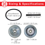 3/4 - 1 Bore 40/41/420 Chain Torque Converter Kit for Predator 6.5 Hp & 8.0 Hp Engines, featuring a close-up diagram of the circular drive clutch and belt measurements.