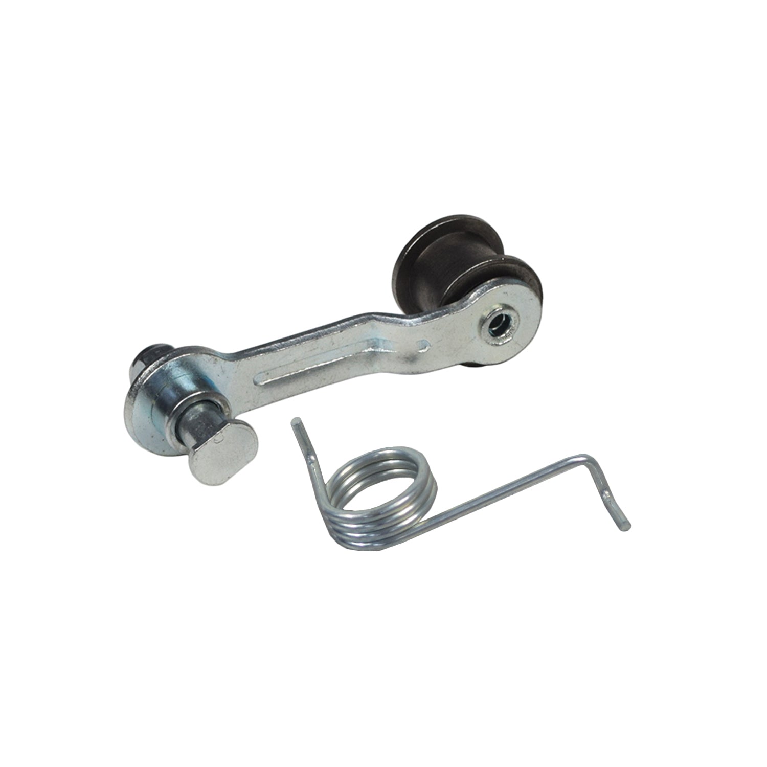 Chain Tensioner for the Razor Crazy Cart (Versions 1 - 5), featuring a black rubber handle, metal body, and visible spring mechanism, crucial for maintaining chain tension in the ride-on vehicle.