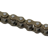 118 Link #25 Chain for the Razor MX125 Dirt Rocket, showing a close-up of the robust metal chain with 118 interconnected links, highlighting its sturdy construction and precise pin-to-pin distance.