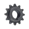 12 Tooth #35 Chain Jackshaft Sprocket for Torque Converters (5/8 Inside Diameter), showing a close-up of the black metal gear with evenly spaced teeth and a central hole.