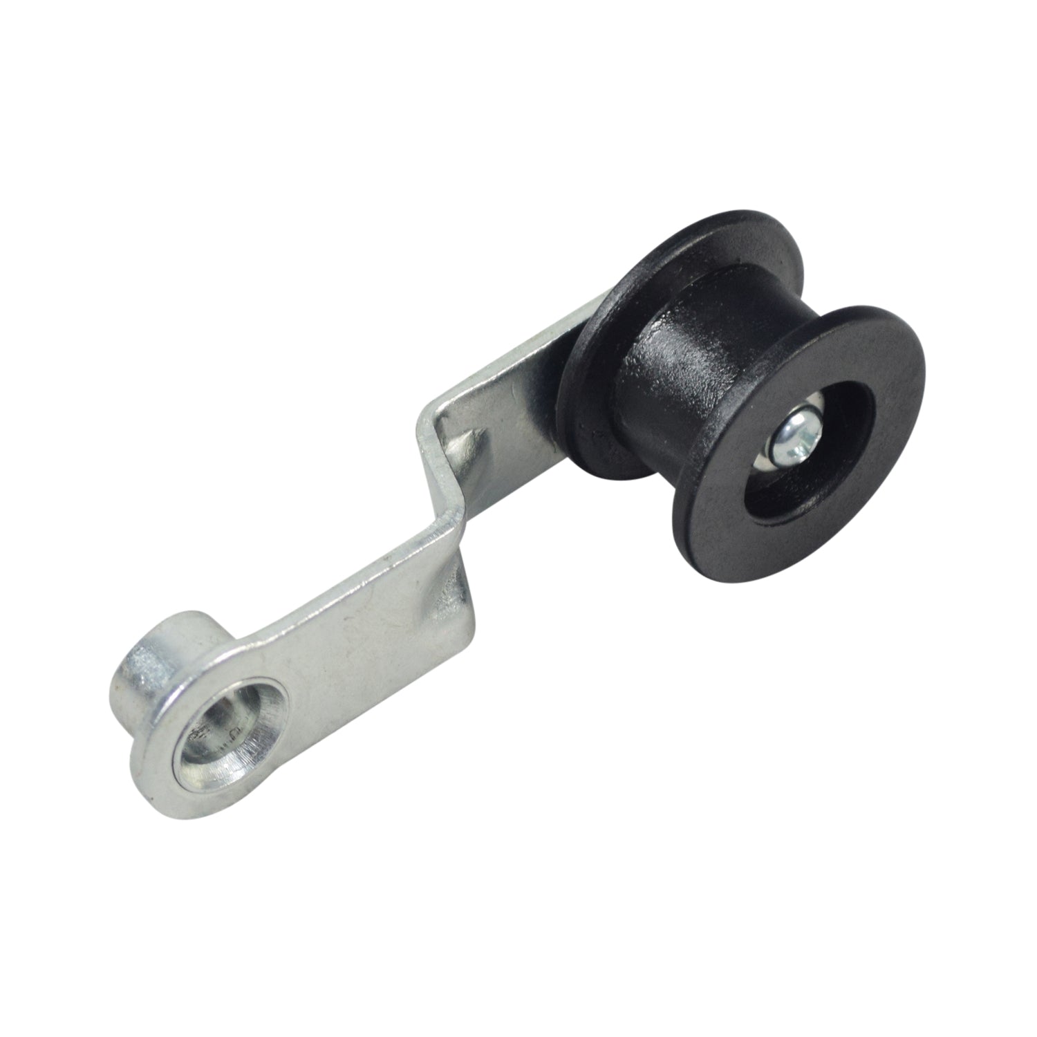 Chain Tensioner with Spring for the Pulse ATV Quad Ride-On, featuring a black and silver roller, bracket, and spring, essential for maintaining chain tension on the motor/gearbox assembly.