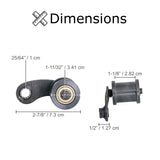 Original Chain Tensioner with Steel Roller for Coleman BT200X, CT200U Trail, & CT200U-EX Mini Bikes, showing the robust steel roller and black handle, essential for maintaining chain tension.