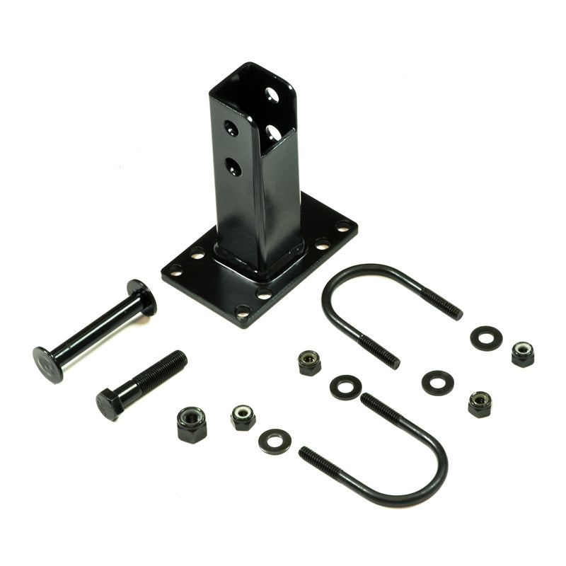 Walker Holder for Jazzy and Jet Power Chairs with Comfort Seating, featuring a visible black metal bracket with nuts and bolts for secure attachment.