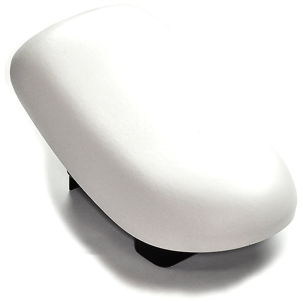 White Seat for Razor Pocket Mod - Betty & Daisy, a sleek white seat with black legs designed as a replacement part for the Razor Pocket Mod models.