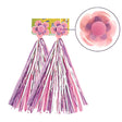 Windmill Streamers featuring tassel earrings adorned with floral designs, ideal for accessorizing bikes or scooters.