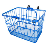 Lift-Off Wire Basket with Mesh Bottom, featuring a sturdy design with black handles, ideal for scooters and bikes.