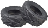 16x6-8 Rear Tires with V-Tread for Hammerhead Off-Road® & TrailMaster Go-Karts (Set of 2), close-up showing the V-tread pattern designed for optimal performance on loose surfaces like sand and gravel.