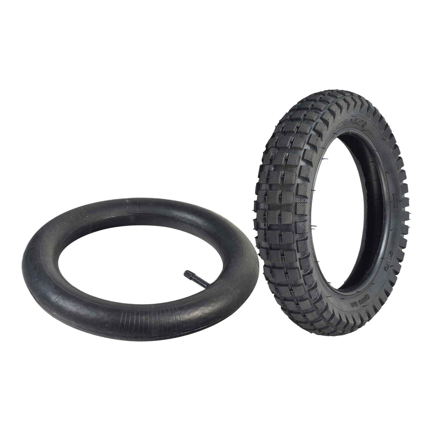 12-1/2x2.75 Dirt Bike Tire with KF824 Knobby Tread for the Fit Right FRP DB001 50cc Dirt Bike, shown close-up with visible tread pattern and optional inner tube.