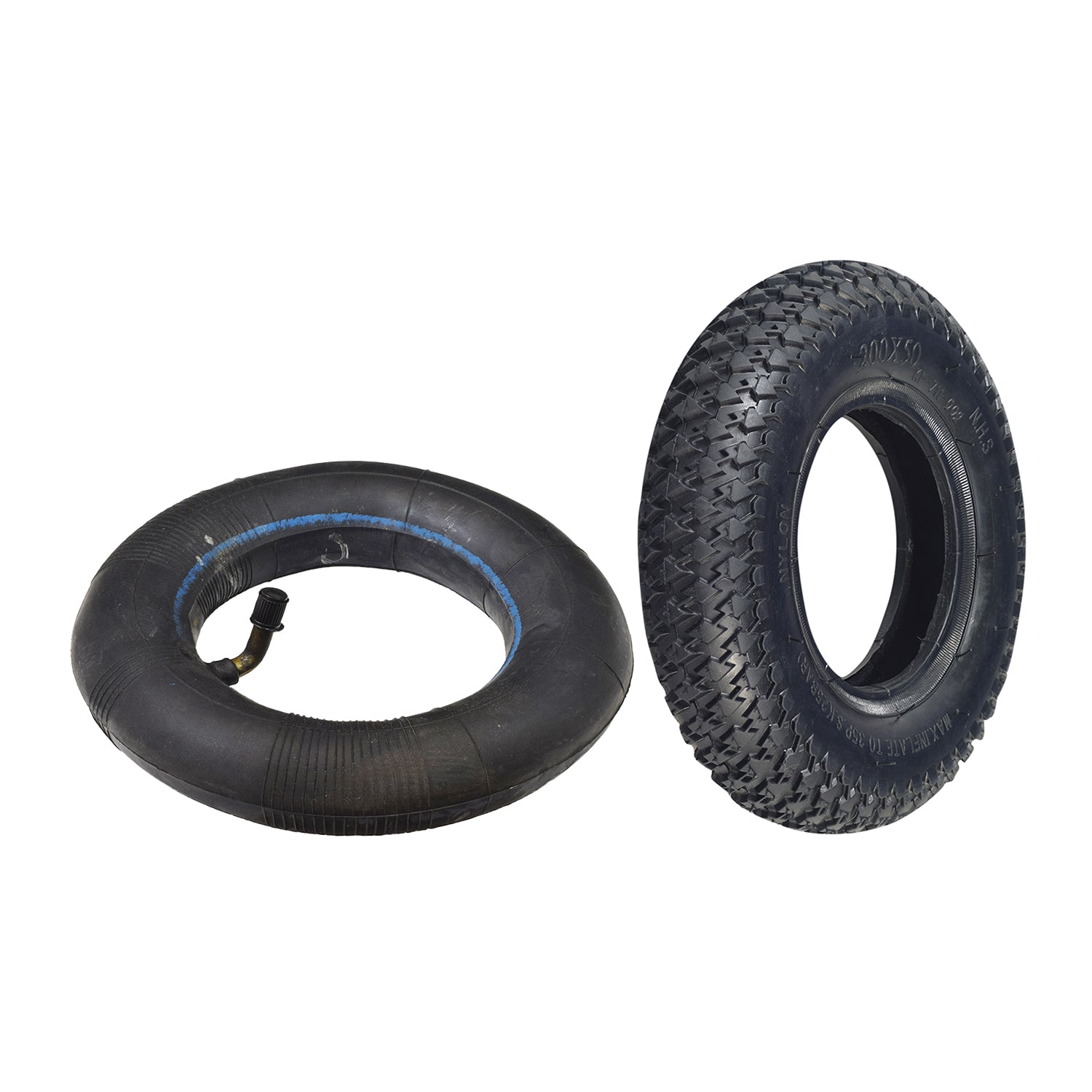 200x50 (8x2) Tire with Knobby Diamond Tread for the Razor Dune Buggy, featuring raised diamond-shaped knobs for superior traction on loose surfaces, displayed with a blue stripe and tread pattern.