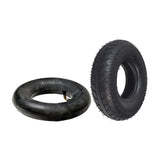 2.80/2.50-4 Tire for Razor E-XR (Version 1+) & E300 (Versions 40+) Scooters; black rubber tire with tread, optional inner tube, suitable for front and rear rims.