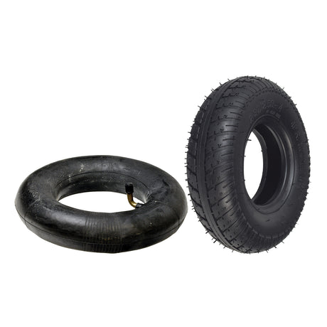 9x3 (2.80/2.50-4) Rear Tire for the Drive ZooMe 3 scooter, featuring a smooth-rolling pneumatic tire with shallow sipes and an option for an inner tube with an angled valve stem.