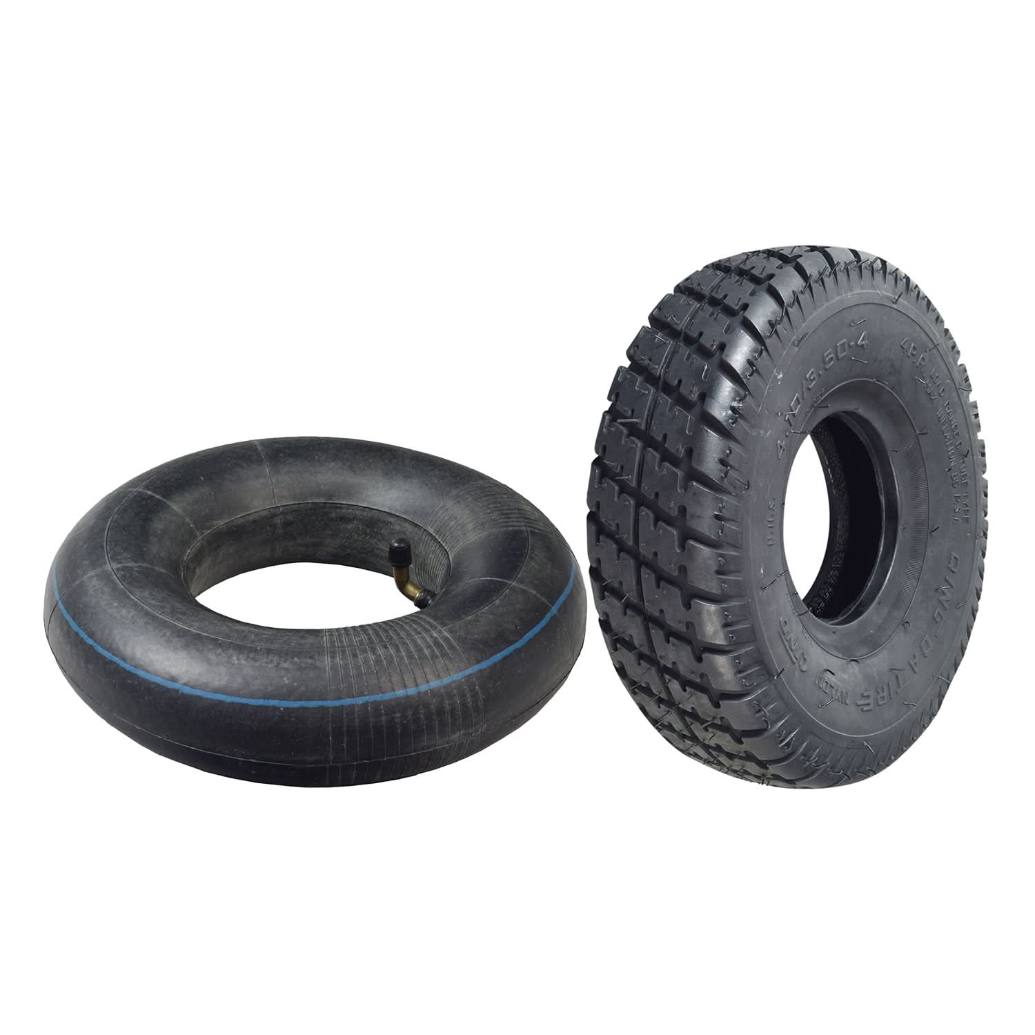4.10/3.50-4 Knobby Tire & Tube Set For Scooter, Mini ATV, Go-Kart