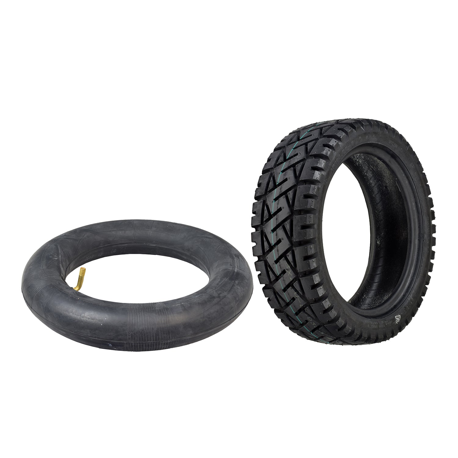 13x4 (13x4.00-8) Black Low Profile Pneumatic Mobility Tire with C9328 Tread, designed for Pride Pursuit XL scooters, featuring visible tread pattern and option for inner tube with angled valve stem.