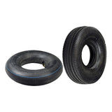 4.10/3.50-4 Mini BMX Tire with K353 Sawtooth Tread, featuring a black rubber exterior with a distinct blue stripe, suitable for mini BMX bikes, scooters, go-karts, and mini ATVs.