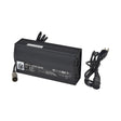 24 Volt 8.0 Amp XLR Compact Battery Charger for Invacare Scooters & Power Chairs, featuring a black rectangular design with wires and white text, emphasizing its high power and compact size.