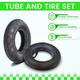 200x50 (8x2) Scooter Tire & Inner Tube Set featuring a black tire with a blue stripe, paired with an inner tube, ideal for various scooter brands.