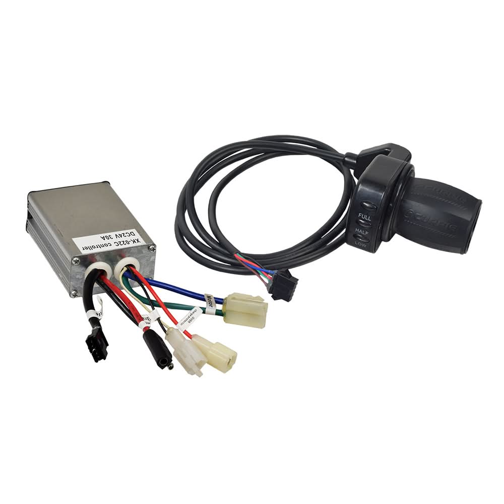Currie 24 Volt 5-Pin Twist Grip Throttle & Controller Bundle for Schwi ...