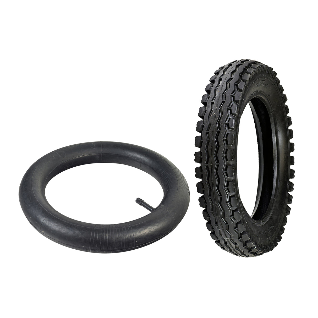 12-1/2 x 2.50 Heavy-Duty All-Terrain Tire and Tube Set, featuring rugged tread and durable rubber, ideal for electric scooters like Freedom and SunL. Suitable replacement for 12-1/2 x 2-1/4 tires.