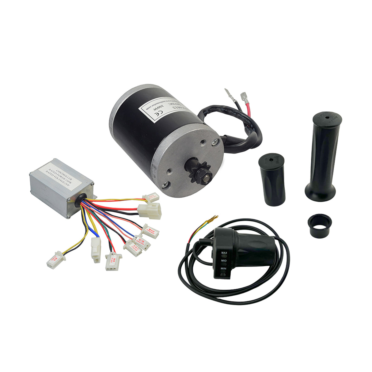 24 Volt 100 Watt Motor, Controller, and Throttle Kit