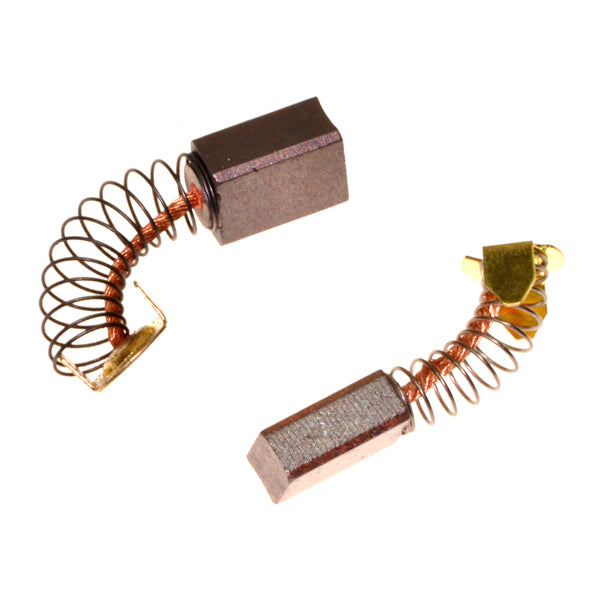 Close-up of motor brushes for the Golden Technologies Companion II GC221, GC321, and GC421 (Set of 2), showing a small metal coil and stone-like graphite components essential for DC motor functionality.