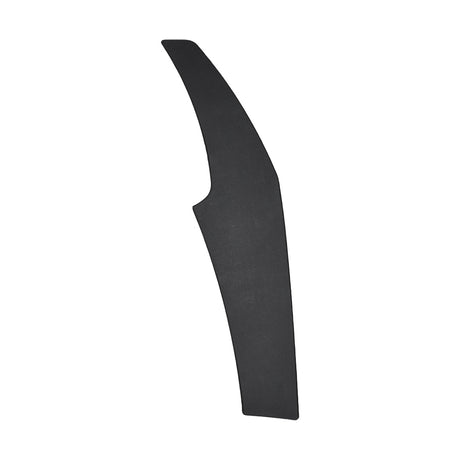 Black Rubber Floor Mat for the 3-Wheel Pride Celebrity X (SC4401) and Celebrity XL (SC4450DX) mobility scooters, featuring a curved edge and sleek design, shown as a replacement for old mats.