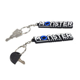 Key for Amigo Scooters: A pair of keys displayed on a white background, one with a standard plain head and the other with a half circle head featuring a black plastic shroud.