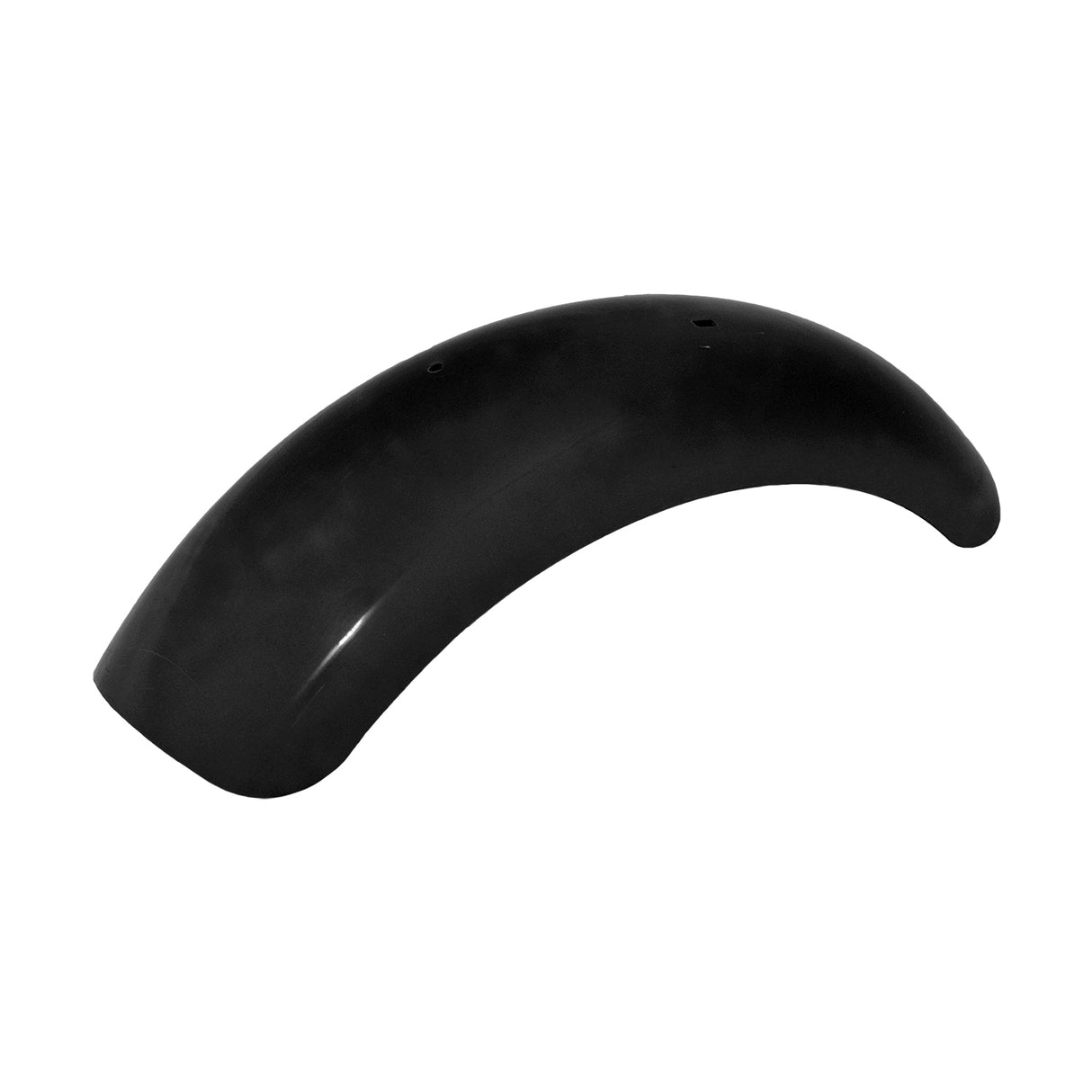 Plastic Front Fender for the Baja MB165 & MB200 Mini Bike, featuring a black matte finish with pre-drilled mounting holes.