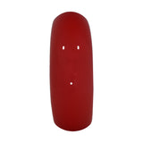 Front Fender for the Massimo Warrior 200 (MB200) Mini Bike, showing a red plastic fender with a central hole, designed to replace damaged fenders on the mini bike.