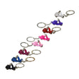 Scooter Keychain: A row of variously colored keychains featuring miniature toy scooters. Ideal for scooter enthusiasts, these keychains are compact and practical, perfect for everyday use or as thoughtful gifts.