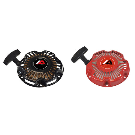 Recoil Pull Start for Coleman CK100 & SK100 Go-Karts, featuring a detailed close-up of the black mechanism and a distinct red circular component with a black logo.