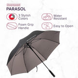 Golf Umbrella with Foam Handle, featuring a durable build with a foam grip for comfort, and accompanied by easy-to-follow instructions.