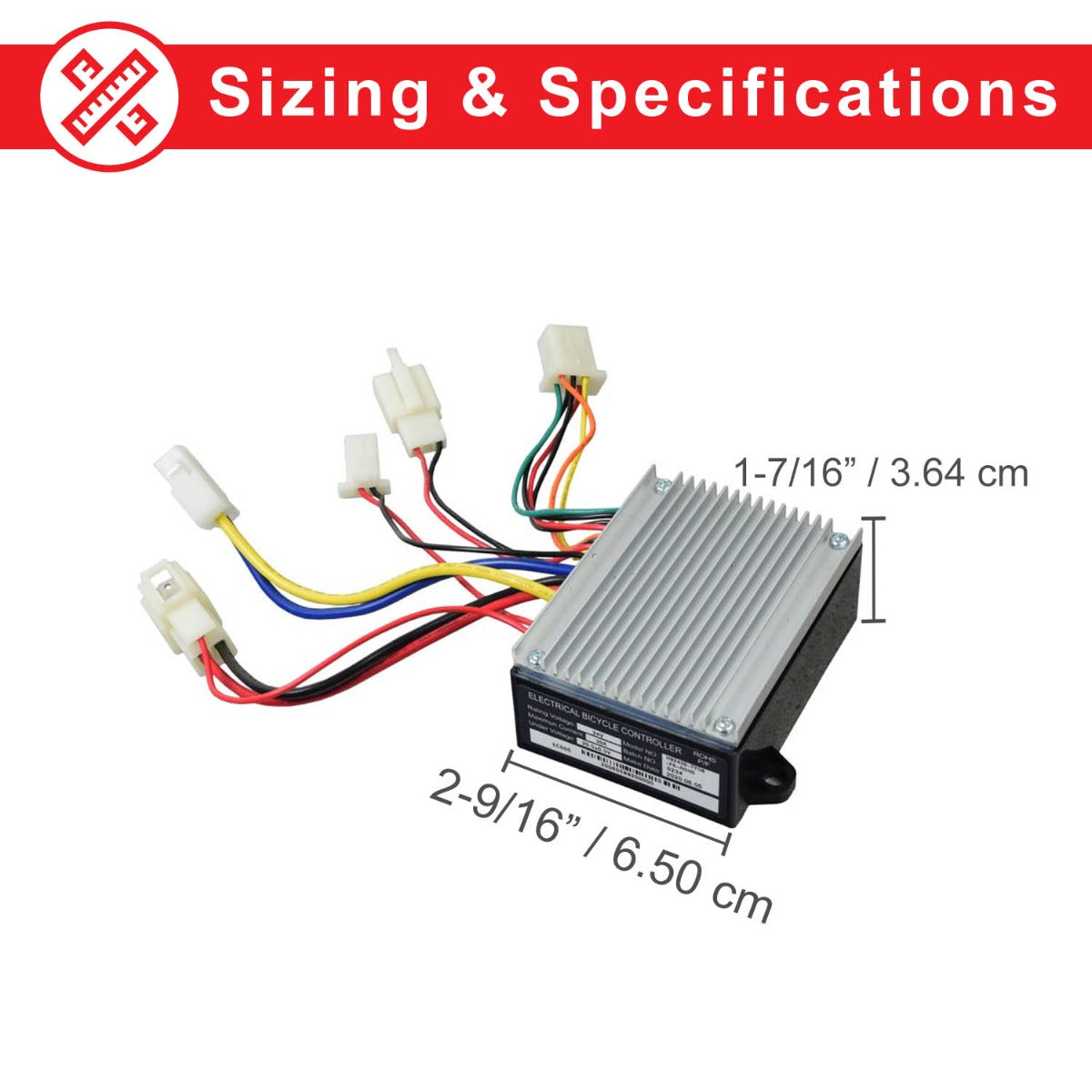 Razor Pocket Mod (Versions 1-7) 201C6-3A / HB2430TYD-FS Razor 6-Wire Throttle & Controller Bundle, showing multiple colored wires and an electronic controller with labels and connectors.