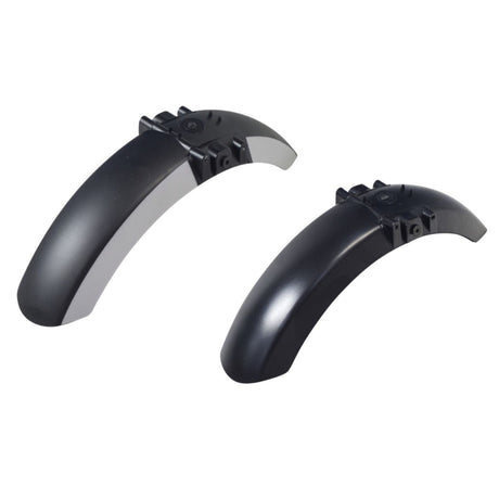 Front Fender for the GOTRAX GXL V2 & XR Ultra Electric Scooters, showing a black and white durable ABS plastic fender with mounting holes and screws, ideal for replacing damaged scooter fenders.